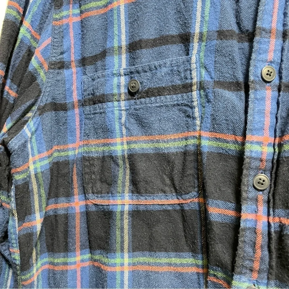 J. Crew Blue Plaid Flannel button down L